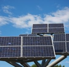 Solar array with indium tin oxide coating - source Wikipedia via ehow